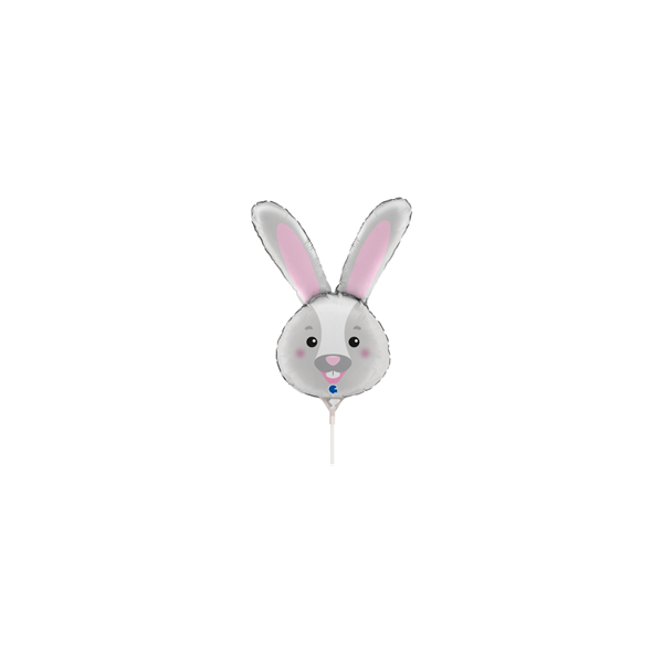 Bunny Rabbit Head 14" Mini Shape Foil Balloon
