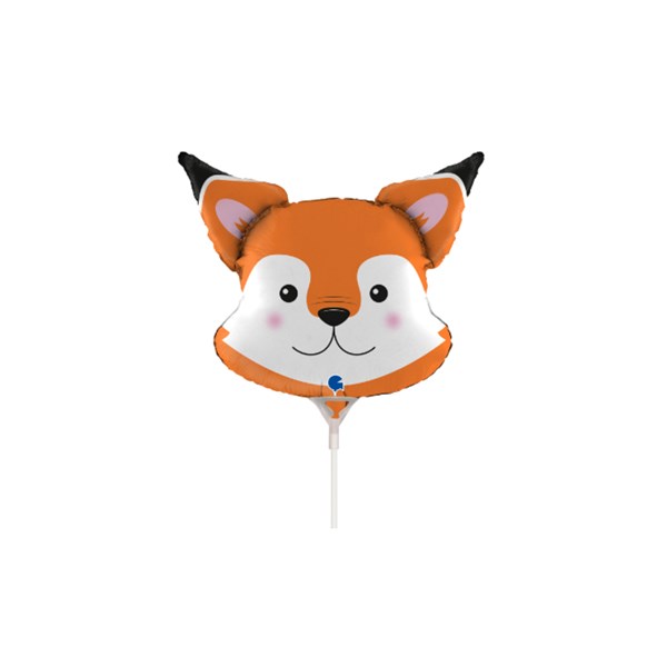 Fox Animal Head 14" Mini Shape Foil Balloon