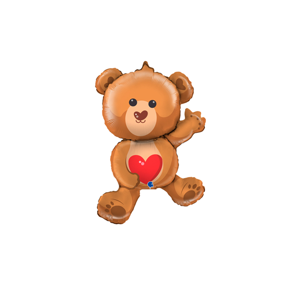 Teddy Bear Valentine's Heart 14" Mini Foil Balloon