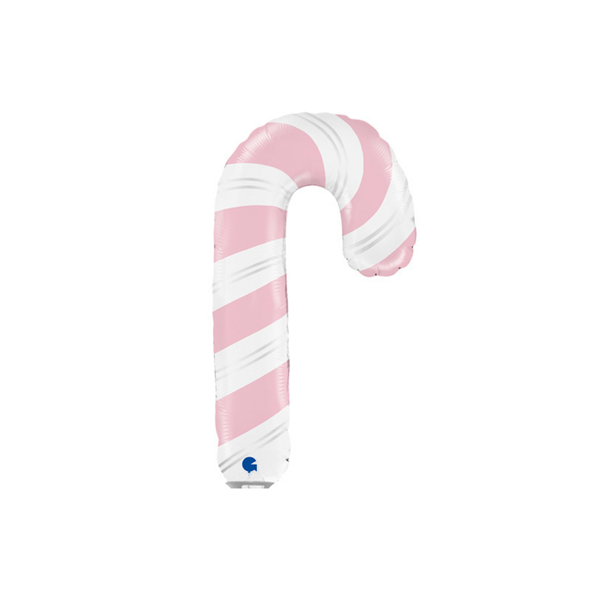 Pastel Pink Candy Cane 14" Mini Shape Foil Balloon