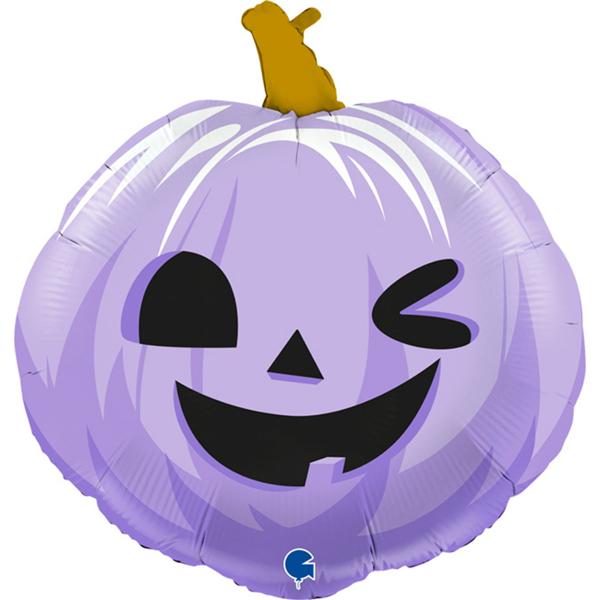 Halloween Pastel Lilac Pumpkin 22" Large Foil Balloon