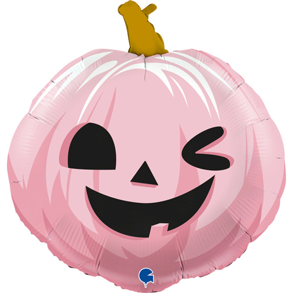 Halloween Pastel Pink Pumpkin 22" Large Foil Balloon