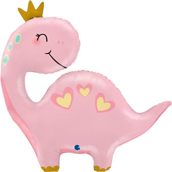 Grabo Princess Pink Dinosaur 28" Foil Balloon