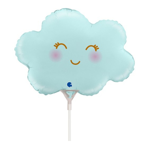 Satin Pastel Blue Cloud 14" Mini Foil Balloon