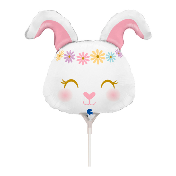NEW Hippie Bunny 14" Mini Foil Balloon