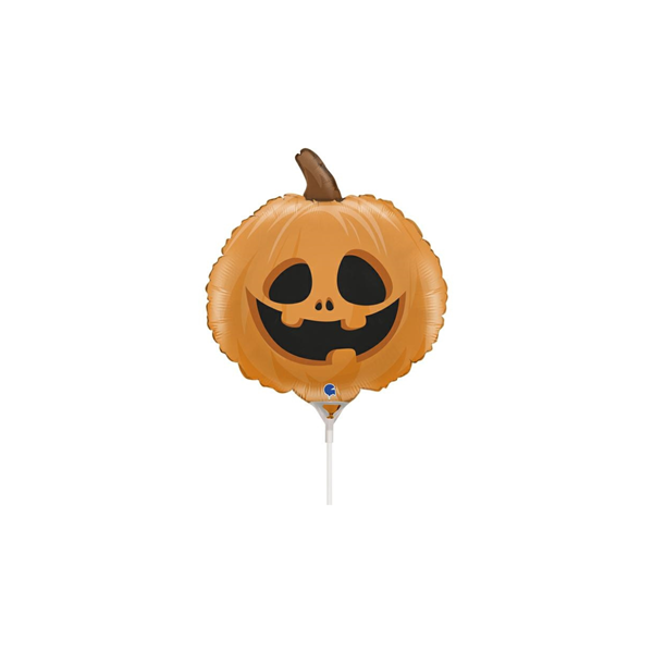 Halloween Orange Pumpkin 14" Mini Foil Balloon (Loose)