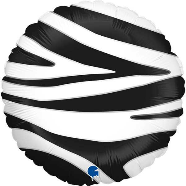 Grabo Zebra Stripes Animal Print 18" Foil Balloon