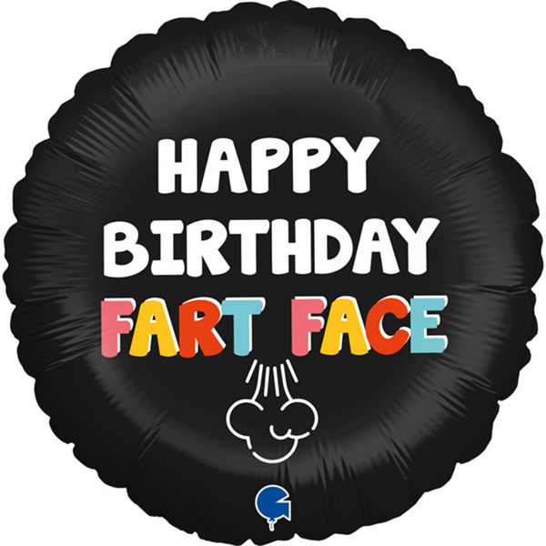 Happy Birthday Fart Face 18" Foil Balloon