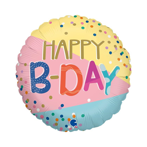 Grabo Funky Dots Birthday 18" Foil Balloon