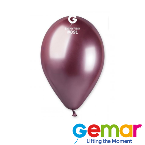 Gemar Shiny Pink 12" Latex Balloons 50pk