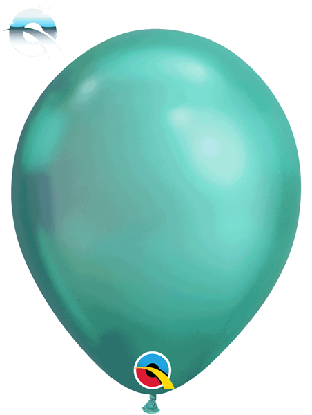 11" Qualatex Chrome Green Latex Balloons