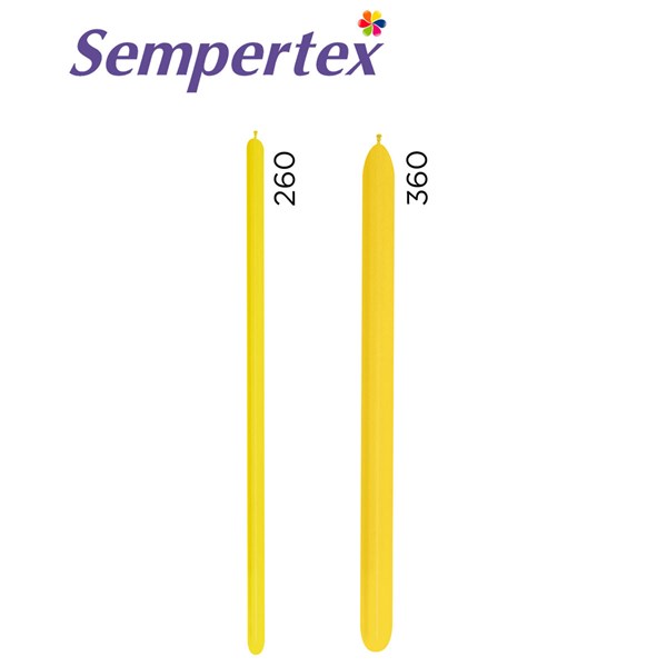 Sempertex Fashion Yellow Latex Modelling Balloons