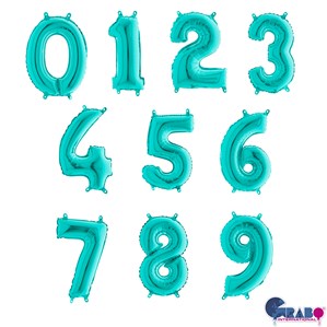 Tiffany 14" Foil Number Balloons