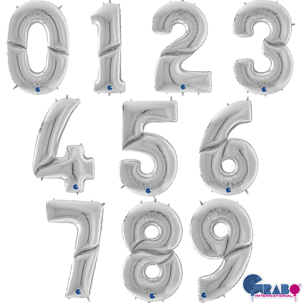 Grabo Silver 64" (1.62M) Foil Numbers