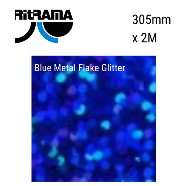 Metal Flake (Glitter) Blue Vinyl 305mm x 2M
