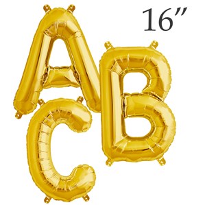 16" Gold Letter Foil Balloons