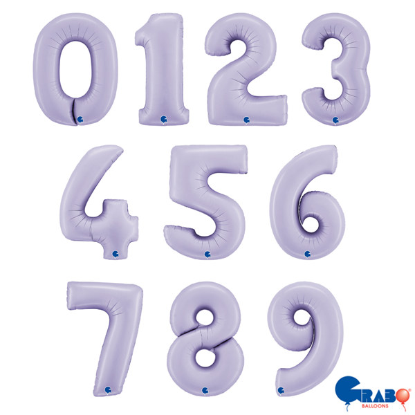 NEW Grabo Lilac 40" Foil Number Balloons