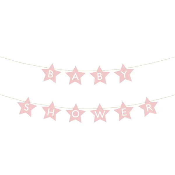Pink Baby Shower Letter Banner 290cm