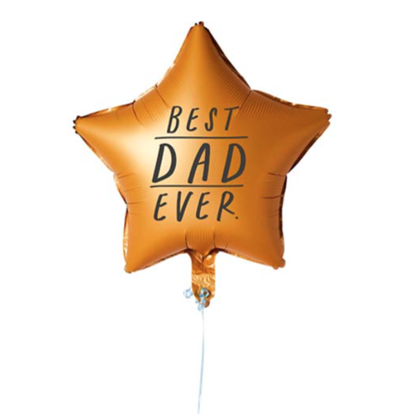 Best Ever Dad 18" Gold Star Foil Balloon