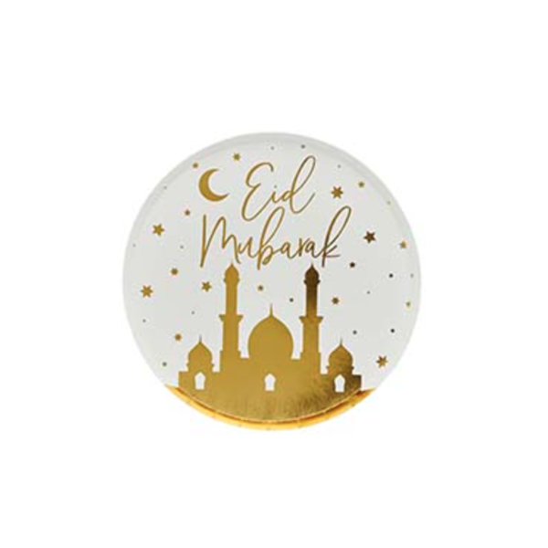 Eid Gold Foil Paper Plates 8pk