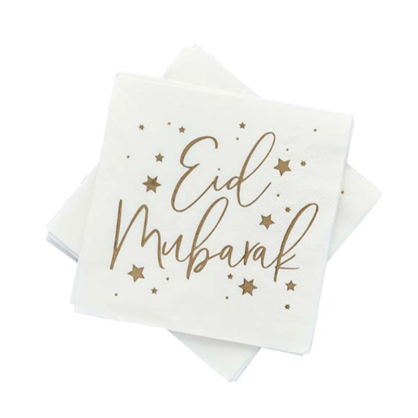Eid Gold Foil Paper Napkins 16pk