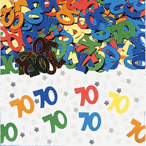 Age 70 Multicoloured Birthday Confetti