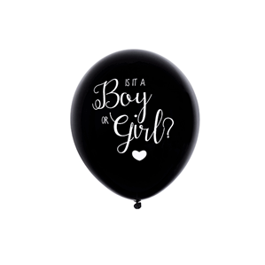 Oh Baby Gender Reveal Girl 18" Black Latex Balloon