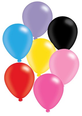 Assorted Colour 10" Latex Balloons 8pk