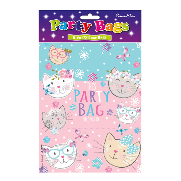 Cute Cat Party Bags 8pk