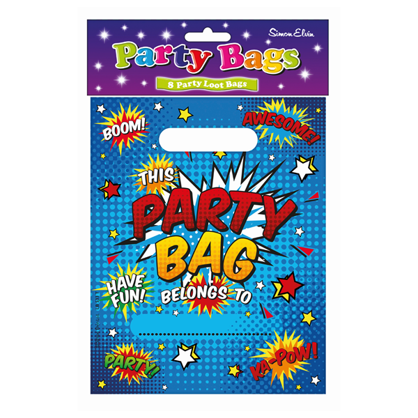 Superhero Party Bags 8pk