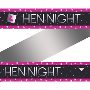 Hen Night L Plate Foil Banner