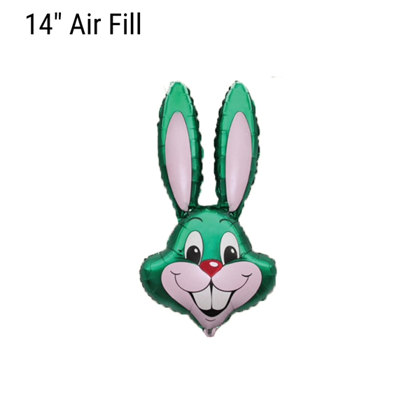 Green Rabbit 14" Foil Balloon Loose