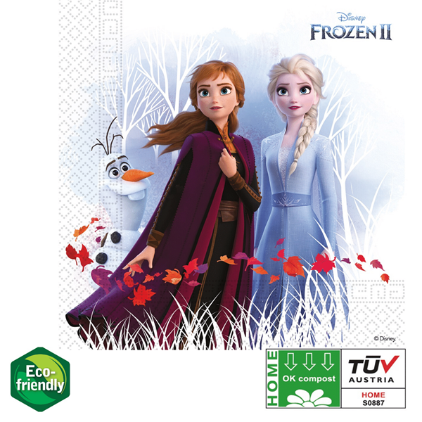 Disney Frozen 2 Home Compostable Paper Napkins 20pk