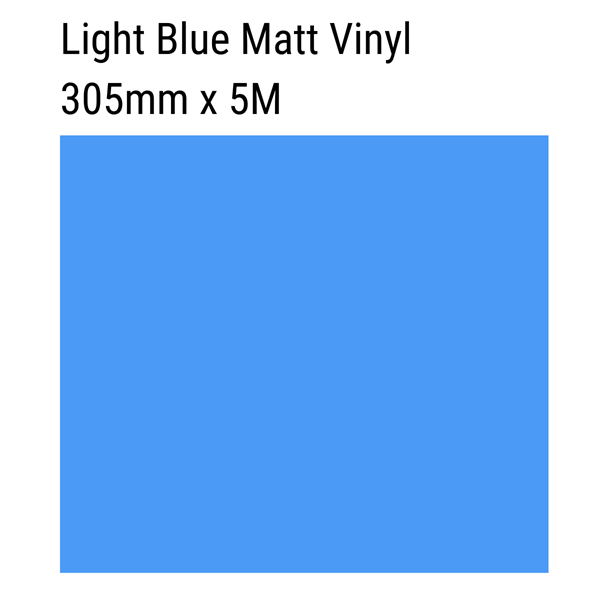 Light Blue Matt Vinyl 305mm x 5M