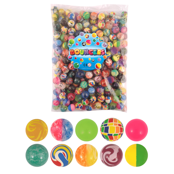 Bouncy Balls 25mm - Assorted 250 Pack