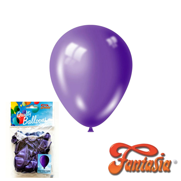 Fantasia Purple Violet 12" Latex Balloons 20pk