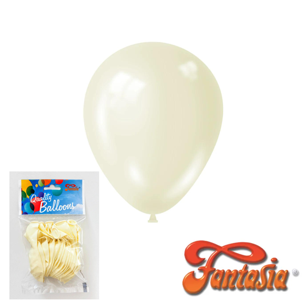Fantasia Macaroon Vanilla 12" Latex Balloon 20pk