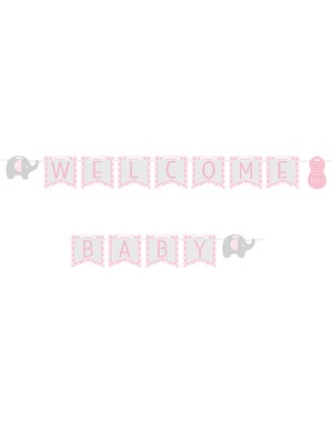 Little Peanut Welcome Baby Girl Banner