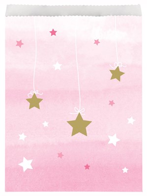 Pink Twinkle Little Star Paper Treat Bags 10pk