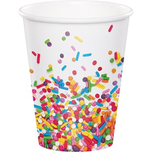 Confetti Sprinkles 9oz Paper Cups 8pk
