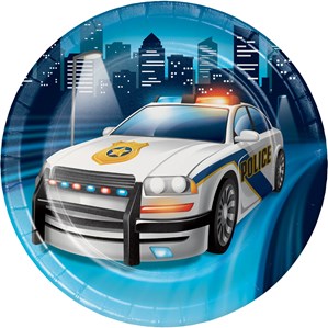 Police Party 18cm Lunch Plates 8pk