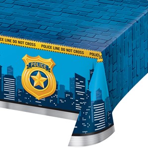 Police Party Rectangular Reusable Plastic Tablecover
