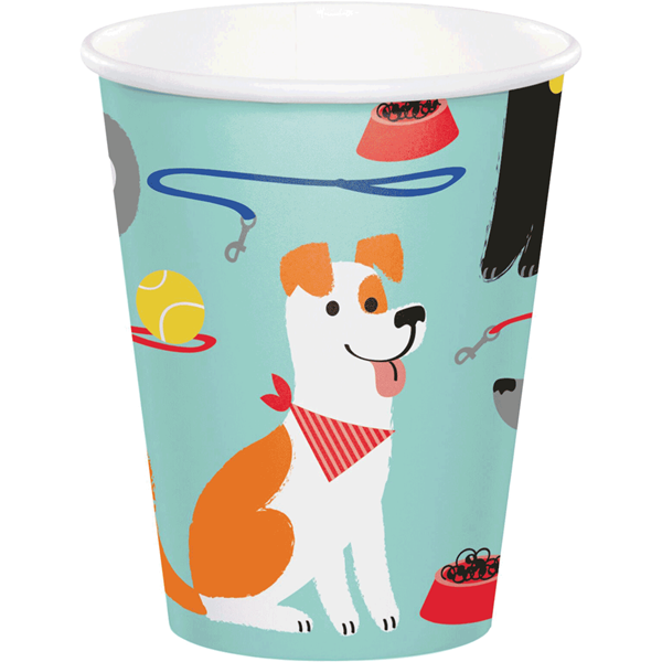 Dog Party 9oz Paper Cups 8pk