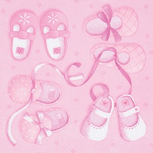 Creative Party Pink New Arrival Baby Girl Lunch Napkins 20pk