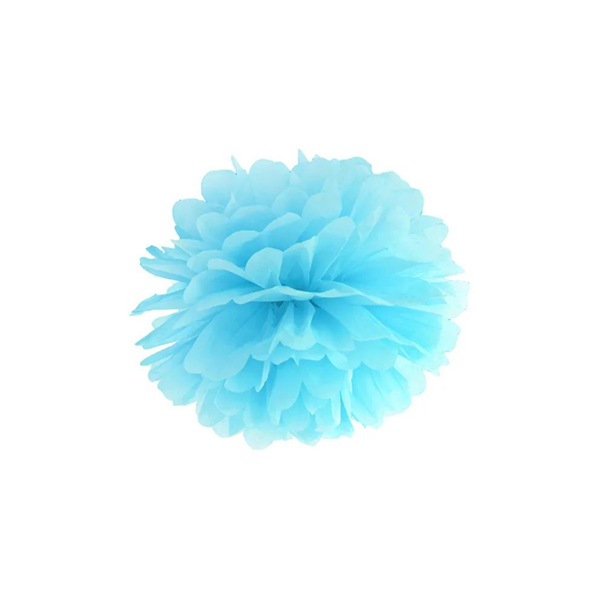Sky Blue Tissue Paper Pom Pom 25cm