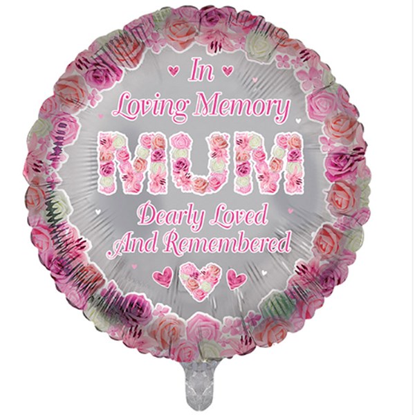 Mum Memorial 18" Round Foil Balloon