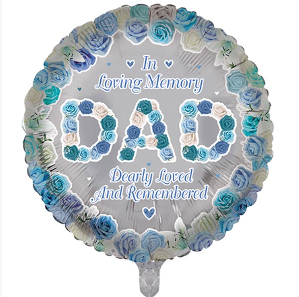 Dad Memorial 18" Round Foil Balloon