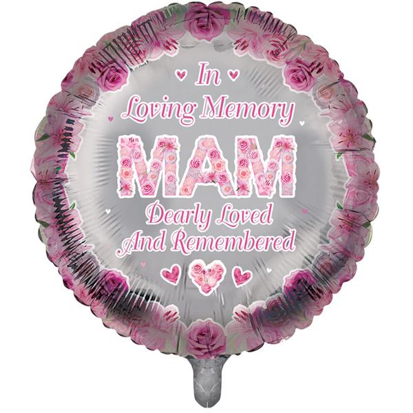 Mam Memorial 18" Round Foil Balloon