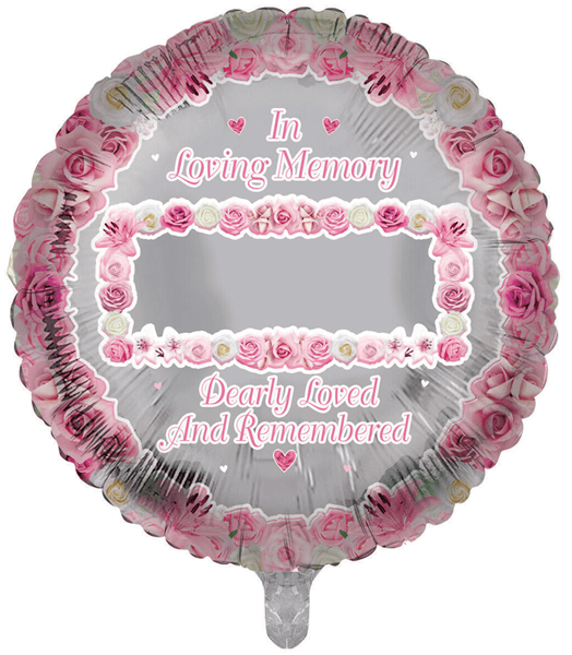 Remembrance Memorial Pink 18" Round Foil Balloon