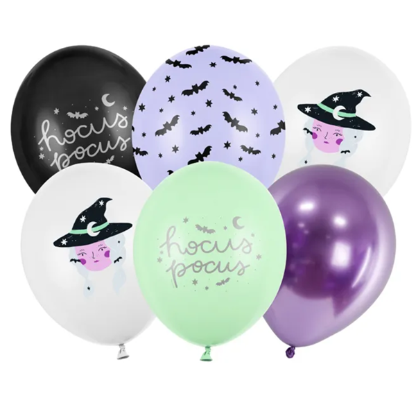 Halloween Hocus Pocus 11" Assorted Latex Balloons 6pk